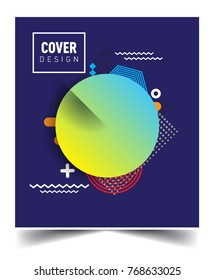 Minimalistic design, creative concept Abstract geometric pattern design and colorful background. Applicable for placards, brochures, posters, covers and banners.