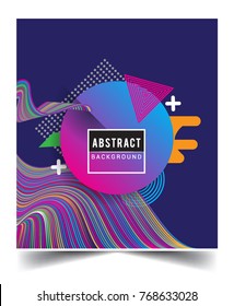 Minimalistic design, creative concept Abstract geometric pattern design and colorful background. Applicable for placards, brochures, posters, covers and banners.