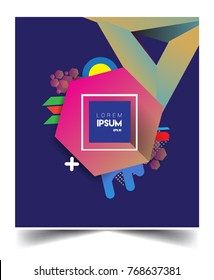 Minimalistic design, creative concept Abstract geometric pattern design and colorful background. Applicable for placards, brochures, posters, covers and banners.