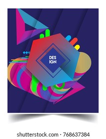 Minimalistic design, creative concept Abstract geometric pattern design and colorful background. Applicable for placards, brochures, posters, covers and banners.