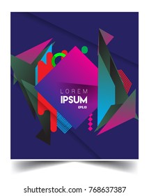 Minimalistic design, creative concept Abstract geometric pattern design and colorful background. Applicable for placards, brochures, posters, covers and banners.