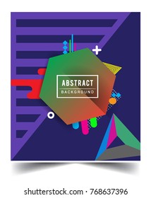 Minimalistic design, creative concept Abstract geometric pattern design and colorful background. Applicable for placards, brochures, posters, covers and banners.