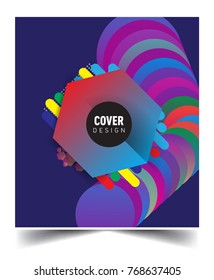 Minimalistic design, creative concept Abstract geometric pattern design and colorful background. Applicable for placards, brochures, posters, covers and banners.