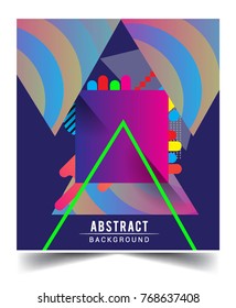 Minimalistic design, creative concept Abstract geometric pattern design and colorful background. Applicable for placards, brochures, posters, covers and banners.