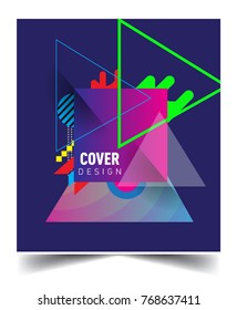 Minimalistic design, creative concept Abstract geometric pattern design and colorful background. Applicable for placards, brochures, posters, covers and banners.