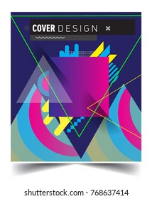 Minimalistic design, creative concept Abstract geometric pattern design and colorful background. Applicable for placards, brochures, posters, covers and banners.
