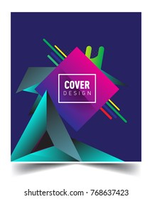 Minimalistic design, creative concept Abstract geometric pattern design and colorful background. Applicable for placards, brochures, posters, covers and banners.