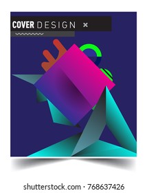 Minimalistic design, creative concept Abstract geometric pattern design and colorful background. Applicable for placards, brochures, posters, covers and banners.