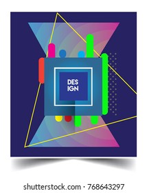 Minimalistic design, creative concept Abstract geometric pattern design and colorful background. Applicable for placards, brochures, posters, covers and banners.
