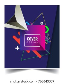 Minimalistic design, creative concept Abstract geometric pattern design and colorful background. Applicable for placards, brochures, posters, covers and banners.