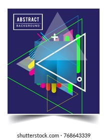 Minimalistic design, creative concept Abstract geometric pattern design and colorful background. Applicable for placards, brochures, posters, covers and banners.
