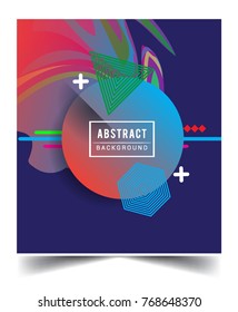 Minimalistic design, creative concept Abstract geometric pattern design and colorful background. Applicable for placards, brochures, posters, covers and banners.