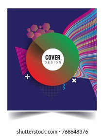 Minimalistic design, creative concept Abstract geometric pattern design and colorful background. Applicable for placards, brochures, posters, covers and banners.
