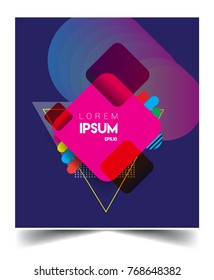 Minimalistic design, creative concept Abstract geometric pattern design and colorful background. Applicable for placards, brochures, posters, covers and banners.