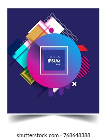 Minimalistic design, creative concept Abstract geometric pattern design and colorful background. Applicable for placards, brochures, posters, covers and banners.