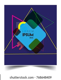 Minimalistic design, creative concept Abstract geometric pattern design and colorful background. Applicable for placards, brochures, posters, covers and banners.