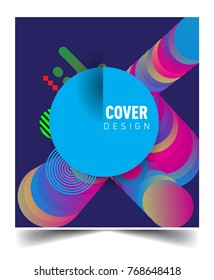 Minimalistic design, creative concept Abstract geometric pattern design and colorful background. Applicable for placards, brochures, posters, covers and banners.