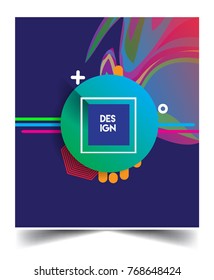 Minimalistic design, creative concept Abstract geometric pattern design and colorful background. Applicable for placards, brochures, posters, covers and banners.