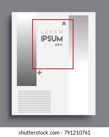 Minimalistic design, creative concept Abstract geometric pattern design black and white color background. Applicable for placards, brochures, posters, covers and banners.