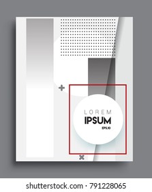 Minimalistic design, creative concept Abstract geometric pattern design black and white color background. Applicable for placards, brochures, posters, covers and banners.
