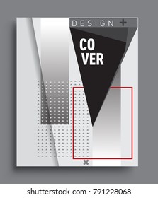 Minimalistic design, creative concept Abstract geometric pattern design black and white color background. Applicable for placards, brochures, posters, covers and banners.