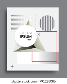 Minimalistic design, creative concept Abstract geometric pattern design black and white color background. Applicable for placards, brochures, posters, covers and banners.