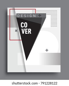 Minimalistic design, creative concept Abstract geometric pattern design black and white color background. Applicable for placards, brochures, posters, covers and banners.