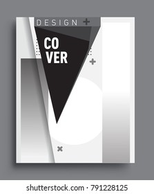 Minimalistic design, creative concept Abstract geometric pattern design black and white color background. Applicable for placards, brochures, posters, covers and banners.