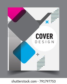 Minimalistic design, creative concept Abstract geometric design, Memphis pattern and colorful background. Applicable for placards, brochures, posters, covers and banners.
