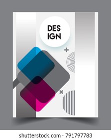 Minimalistic design, creative concept Abstract geometric design, Memphis pattern and colorful background. Applicable for placards, brochures, posters, covers and banners.