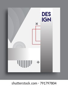 Minimalistic design, creative concept Abstract geometric design, Memphis pattern and colorful background. Applicable for placards, brochures, posters, covers and banners.
