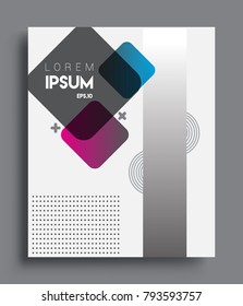Minimalistic design, creative concept Abstract geometric design, Memphis pattern and colorful background. Applicable for placards, brochures, posters, covers and banners.