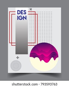 Minimalistic design, creative concept Abstract geometric design, Memphis pattern and colorful background. Applicable for placards, brochures, posters, covers and banners.