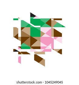 Minimalistic design, creative concept, modern abstract background Geometric element. colorful diagonal lines 
and triangles. vector-stock illustration