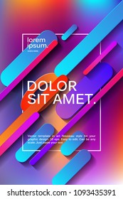 Minimalistic design, creative concept, modern diagonal abstract background Geometric modern element. Blue,pink and violet diagonal lines circles. vector-stock illustration