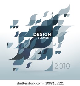 Minimalistic design, creative concept, modern diagonal abstract background Geometric element. Multi-colored geometric waves with transparency and gradients. Vector-stock illustration In a modern flat 