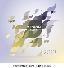 Minimalistic design, creative concept, modern diagonal abstract background Geometric element. Multi-colored geometric waves with transparency and gradients. Vector-stock illustration In a modern flat 
