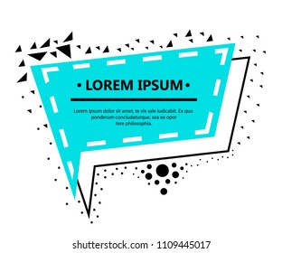 Minimalistic design, creative concept, modern abstract background Geometric element. Vector illustration. Colorful lines and circles.