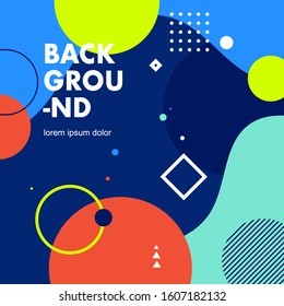 Minimalistic design creative concept with modern circle and memphis element for poster, calendar, background or wallpaper