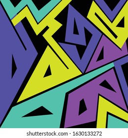 Minimalistic design, creative concept, modern diagonal abstract background Geometric element. Blue,yellow and red diagonal lines & triangles. vector-stock illustration