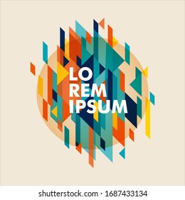 Minimalistic design, creative concept, modern diagonal abstract background. Geometric element. vector-stock illustration