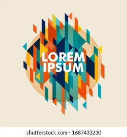 Minimalistic design, creative concept, modern diagonal abstract background. Geometric element. vector-stock illustration