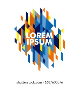 Minimalistic design, creative concept, modern diagonal abstract background. Geometric element. vector-stock illustration