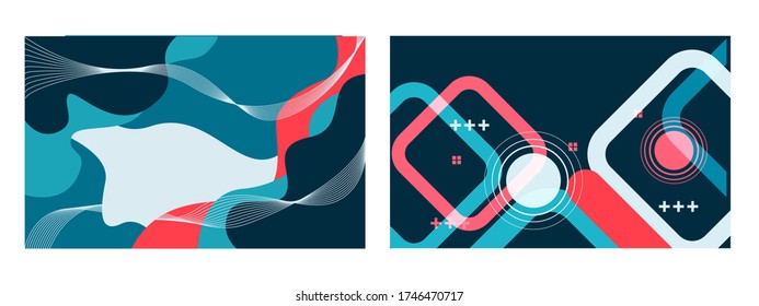 Diseño minimalista, concepto creativo, moderno diagonal de fondo abstracto elemento geométrico. Colores brillantes de fondo geométrico y composiciones de formas dinámicas. Ilustraciones vectoriales.
