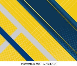 Minimalistic design, creative concept, modern diagonal abstract background Geometric element. Blue,yellow and red diagonal lines & triangles. vector-stock illustration

