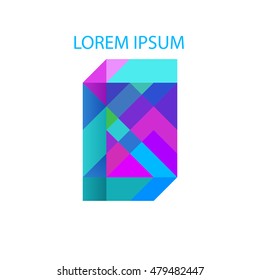 Minimalistic design, creative concept, modern diagonal abstract background Geometric element. Blue, purple and cyan diagonal lines & triangles. Vector illustration
