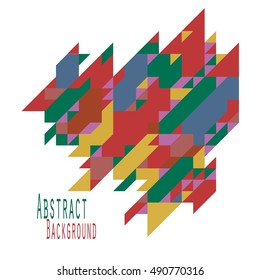 Minimalistic design, creative concept, modern diagonal abstract background Geometric element. Blue,yellow and red diagonal lines & triangles. vector-stock illustration