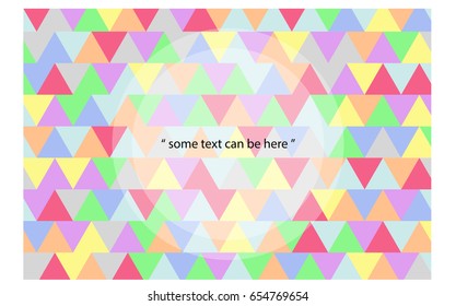 Minimalistic design, creative concept, modern diagonal abstract colorful background Triangle element. Blue,yellow,red,green,gray,purple,orange lines & triangles.with texts. vector illustration EPS10.