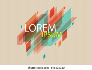 Minimalistic design, creative concept, modern diagonal abstract background Geometric element. brown,yellow,green and red diagonal lines & triangles. vector illustration