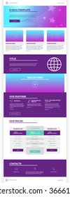 Minimalistic design email web template for newsletter, marketing concept